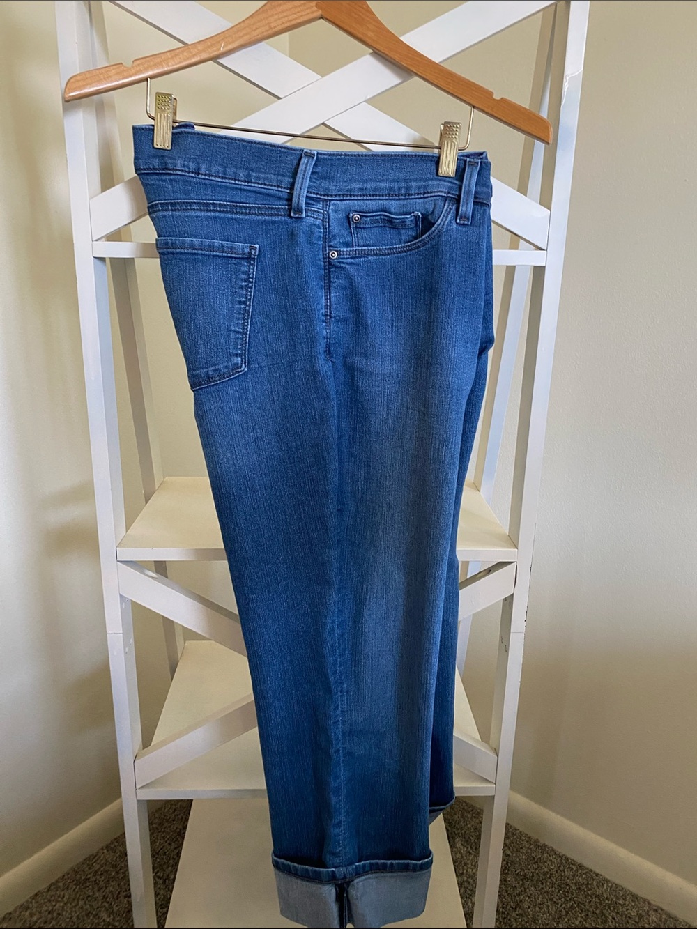 NYDJ Women’s Cuffed Ankle Jean in Medium Blue Wash